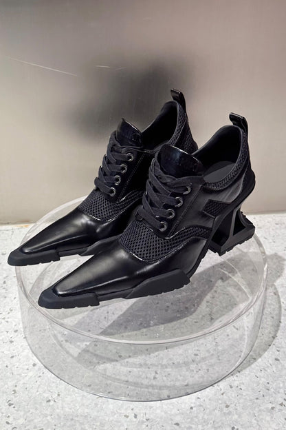 Genuine leather functional stitching short boots