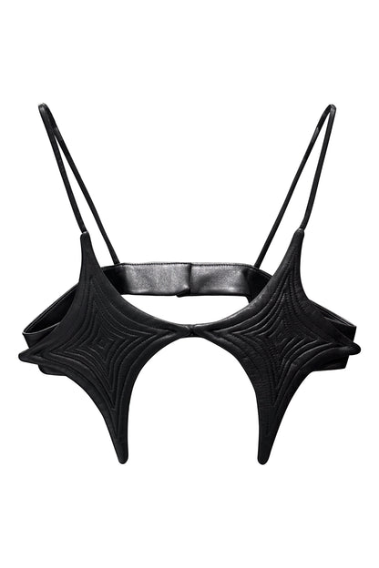 Genuine leather four-star bandeau strap