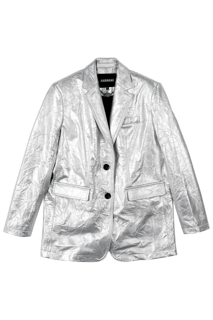 Leather embossed futuristic suit