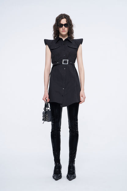 Three-dimensional sleeve shirt dress