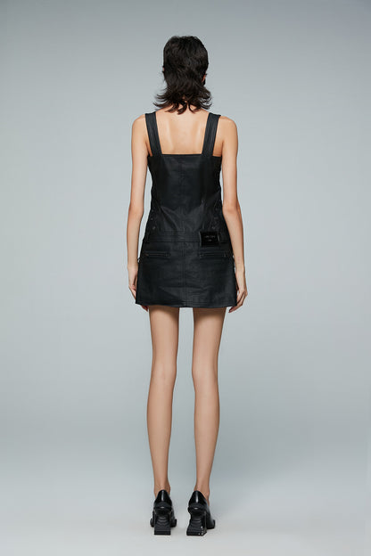 Metal buckle workwear strap skirt
