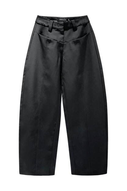 Wool scimitar mid-rise trousers