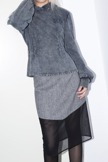 Stir-fried embroidered hourglass sweatshirt