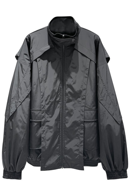 Stand collar fractal structure jacket
