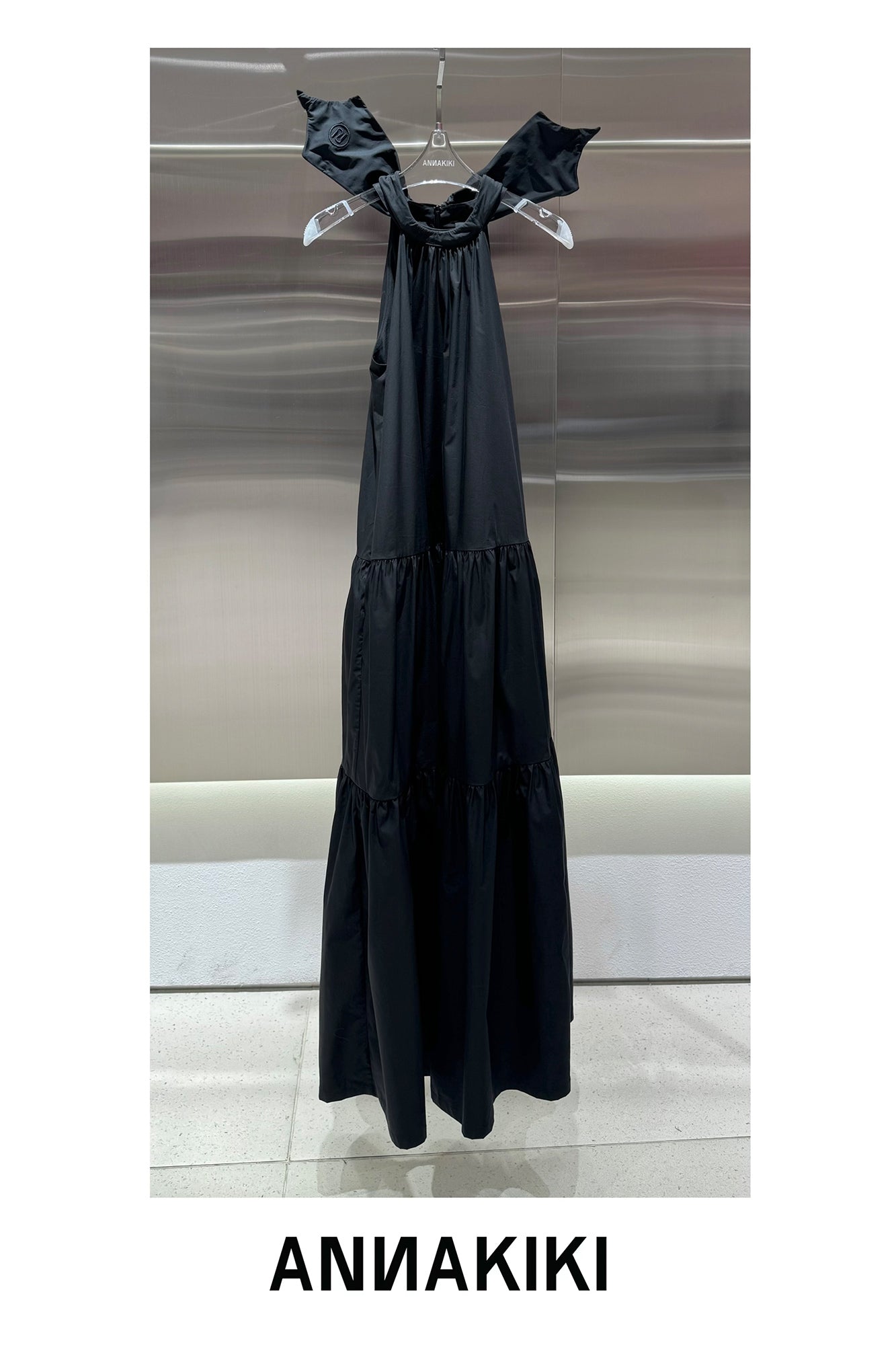 Star ribbon A-shaped hem dress