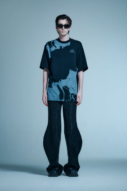 Digital floral printed T-shirt