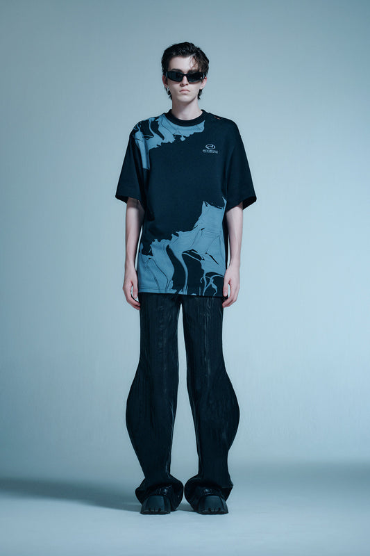 Digital floral printed T-shirt