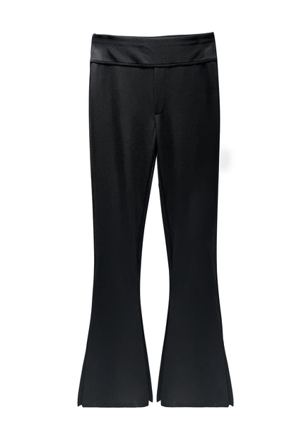 Live pleat slim fit mid-rise trousers