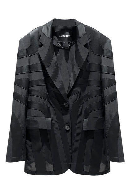 Four-star acetate collage suit