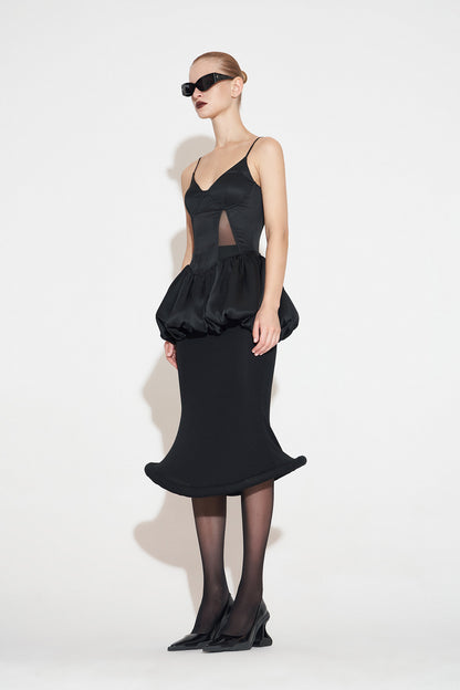 Acetic acid hollowed-out fishbone flower bud top