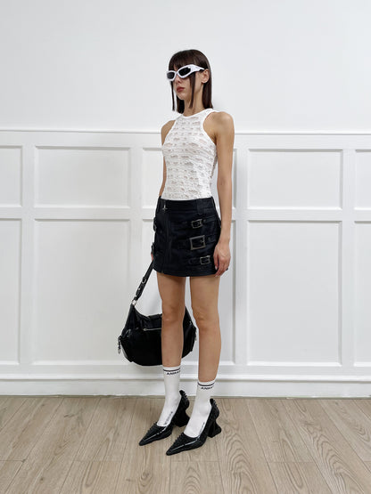 Perforated knitted vest