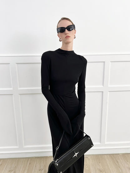 Shoulder lifting slim fitting dress